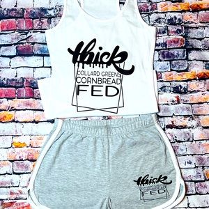 CORN BREAD THICK RACERBACK TANK TOP SET